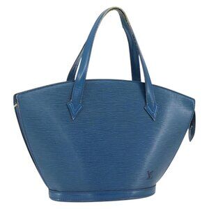 Authentic LOUIS VUITTON Epi Saint Jacques Shoulder Bag Blue M52275 LV